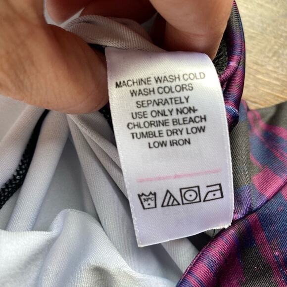 Woman Within Active Gym Athleisure Purple Black Workout Leggings Size 2X - Picture 9 of 9